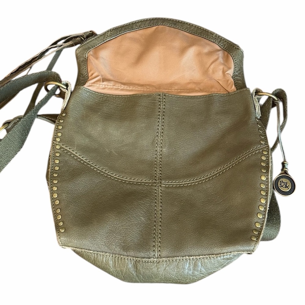The Sak Crossbody Bag Silverlake Olive green Studded - Picture 9 of 12